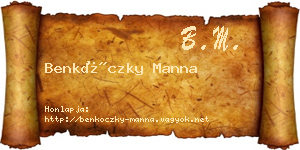 Benkóczky Manna névjegykártya